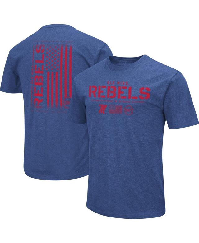 Mens Colosseum Royal Ole Miss Rebels OHT Military Appreciation Flag 2.0 T-Shirt Product Image