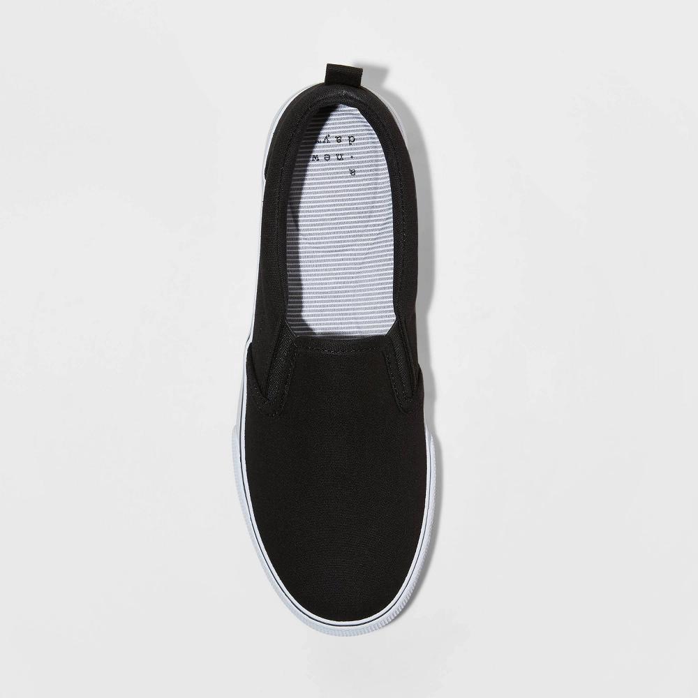 Women's Millie Wide Width Twin Gore Slip-On Sneakers - A New Day™ Black 11W Product Image