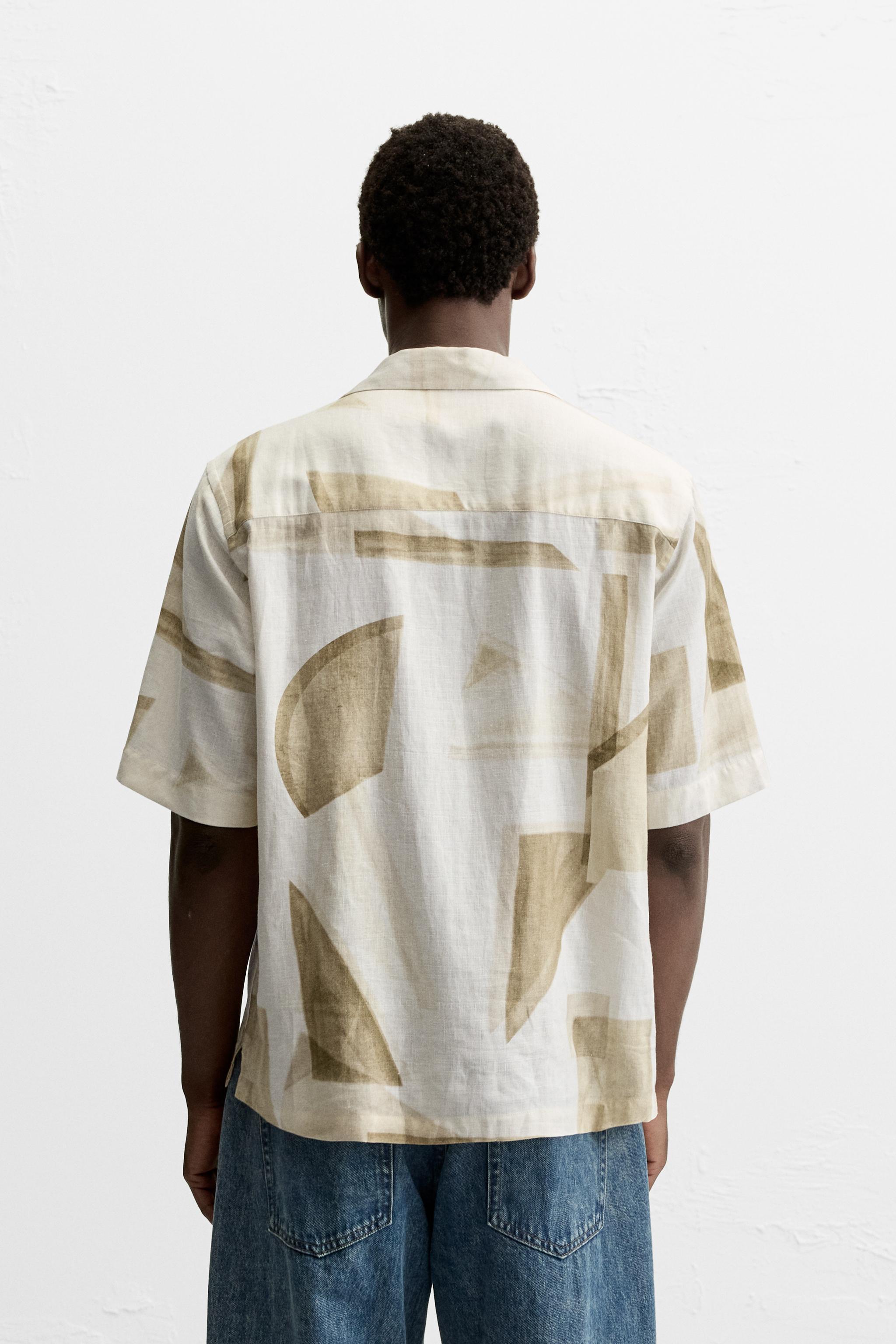 LINEN - VISCOSE PRINTED SHIRT Product Image