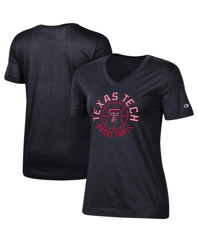 Womens Champion Texas Tech Red Raiders Basketball V-Neck T-Shirt Product Image