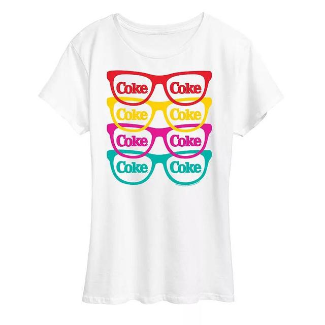 Womens Coca-Cola Coke Sunglasses Graphic Tee, Girls Product Image