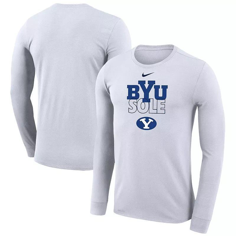 Nike BYU Cougars 2023 On Court Bench Long Sleeve T-Shirt, Mens Product Image