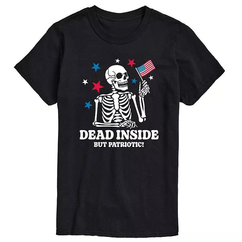 Big & Tall Dead Inside Patriotic Graphic Tee, Mens Blue Product Image