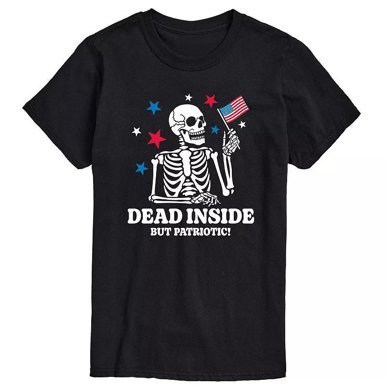 Big & Tall Dead Inside Patriotic Graphic Tee, Mens Blue Product Image