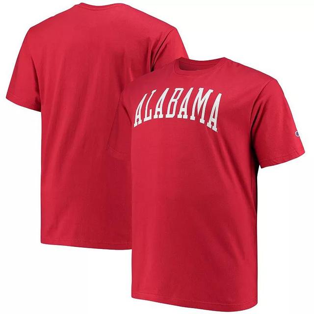 Mens Champion Crimson Alabama Crimson Tide Big & Tall Arch Team Logo T-Shirt Product Image