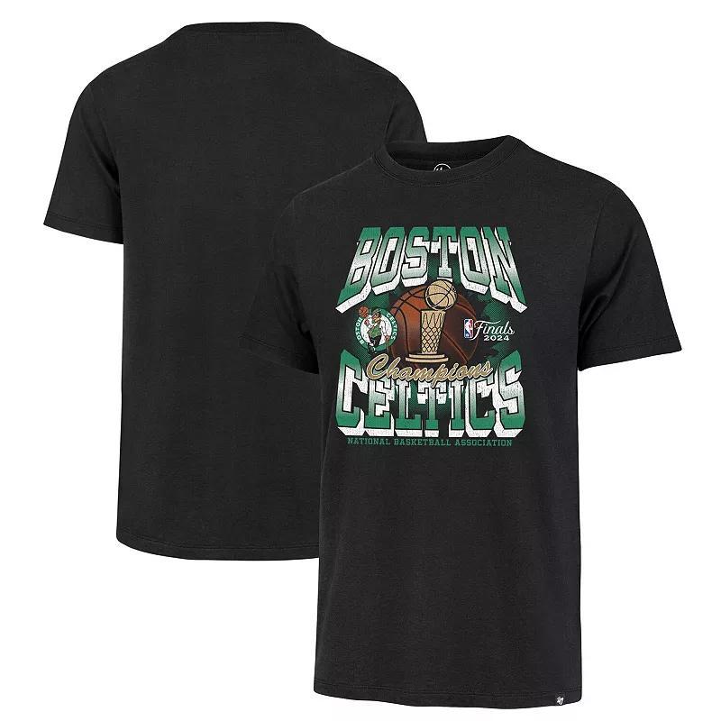 47 Brand Mens Black Boston Celtics 2024 Nba Finals Champions Big Tall Retro Franklin T-Shirt Product Image