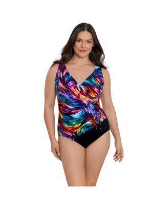 Women's Ruffle Surplice One-Piece Swimsuit Product Image