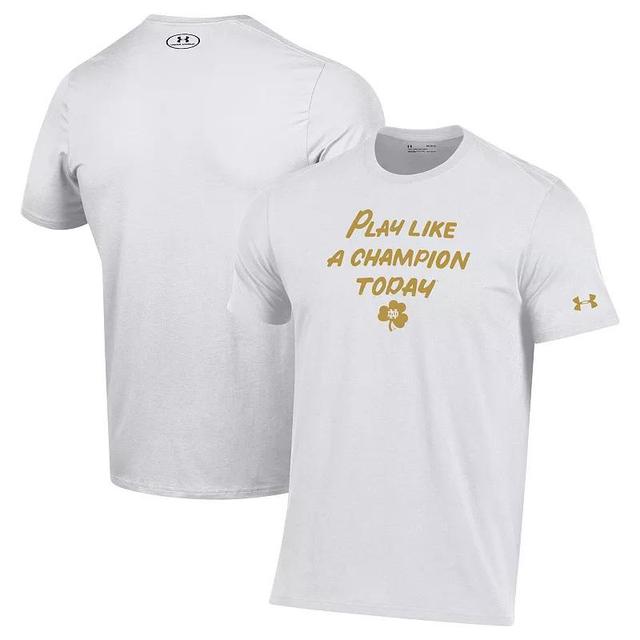 Mens Under Armour Notre Dame Fighting Irish PLACT Gold Rush Performance T-Shirt Product Image