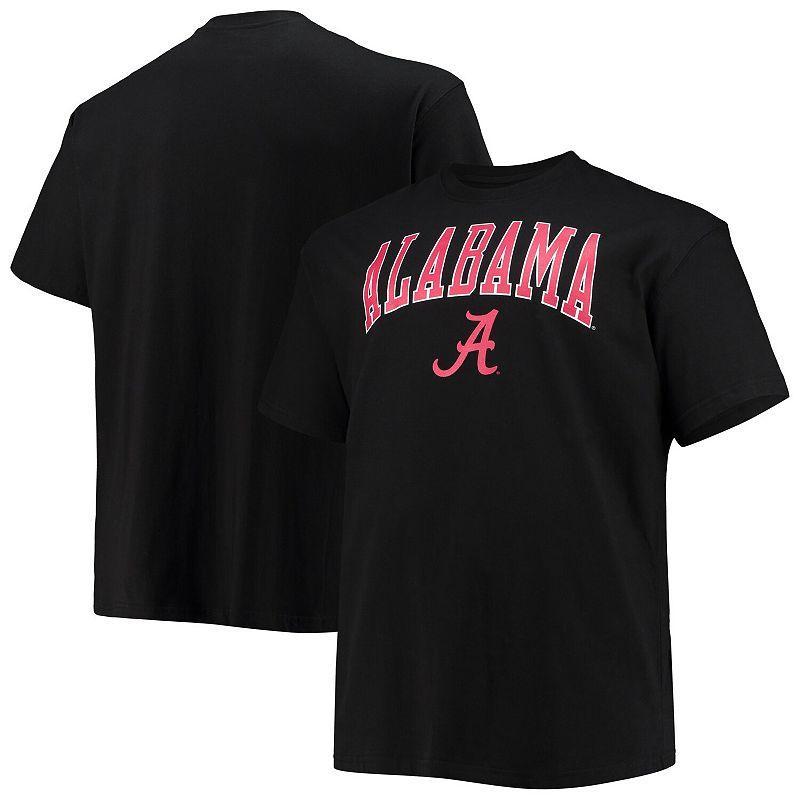 Mens Champion Black Alabama Crimson Tide Big and Tall Arch Over Wordmark T-shirt Product Image