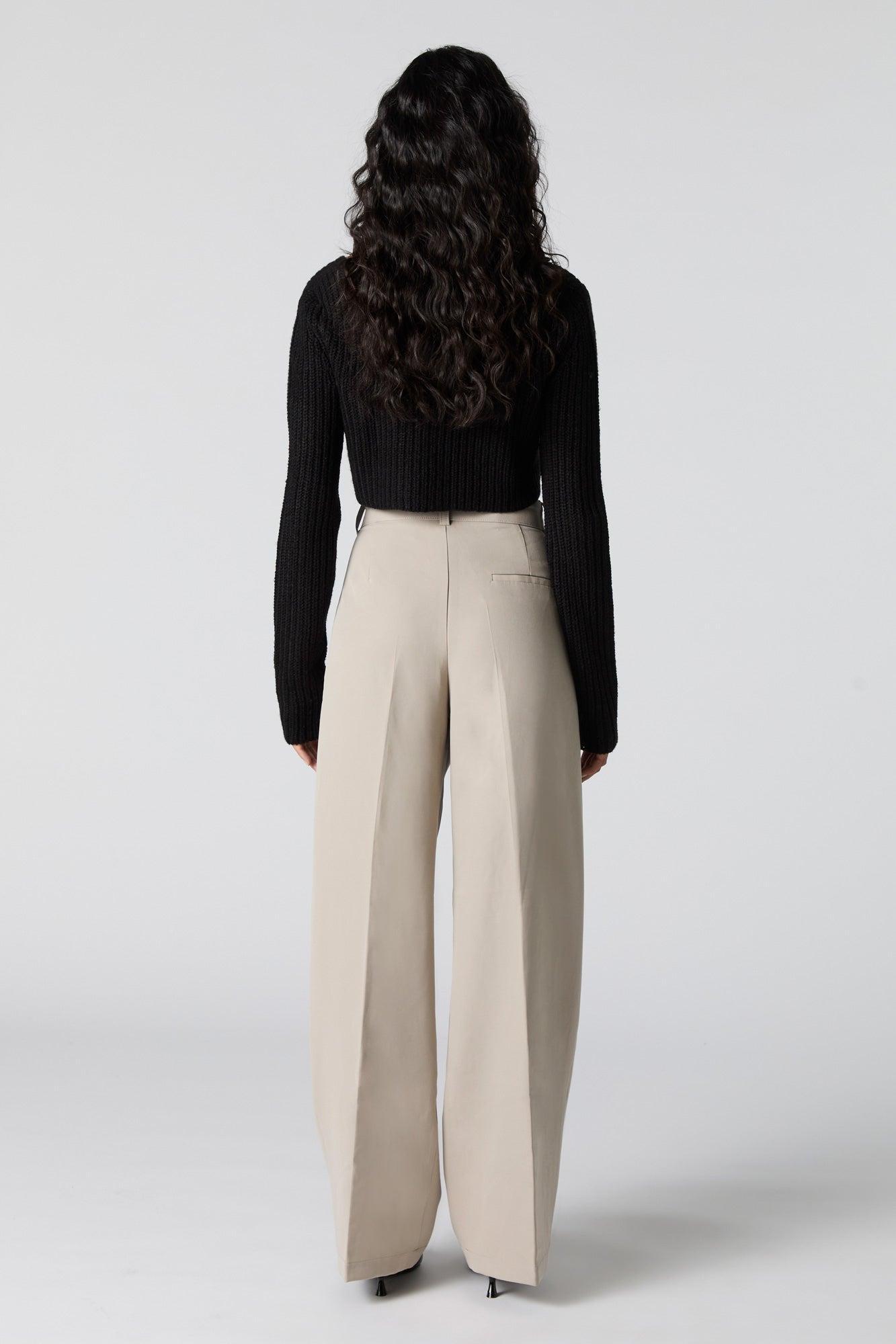 Belted Wide Leg Dress Pant Female Product Image