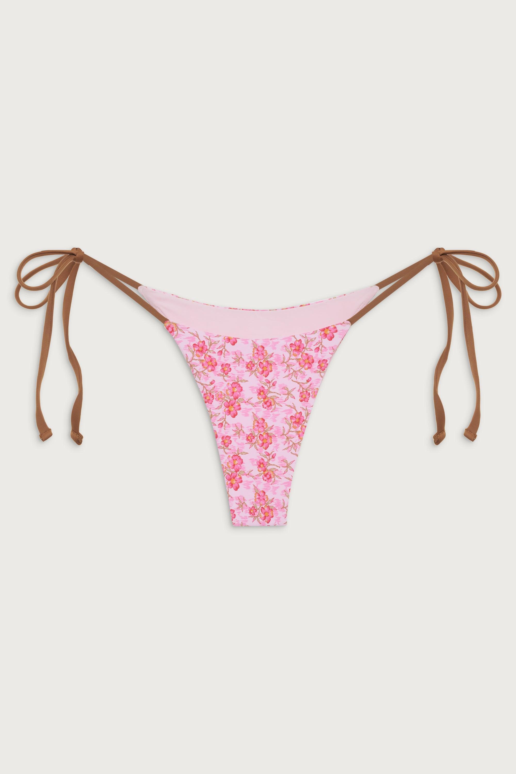 Mackenzie Floral Cheeky Bikini Bottom - Watercolor Hibiscus Product Image