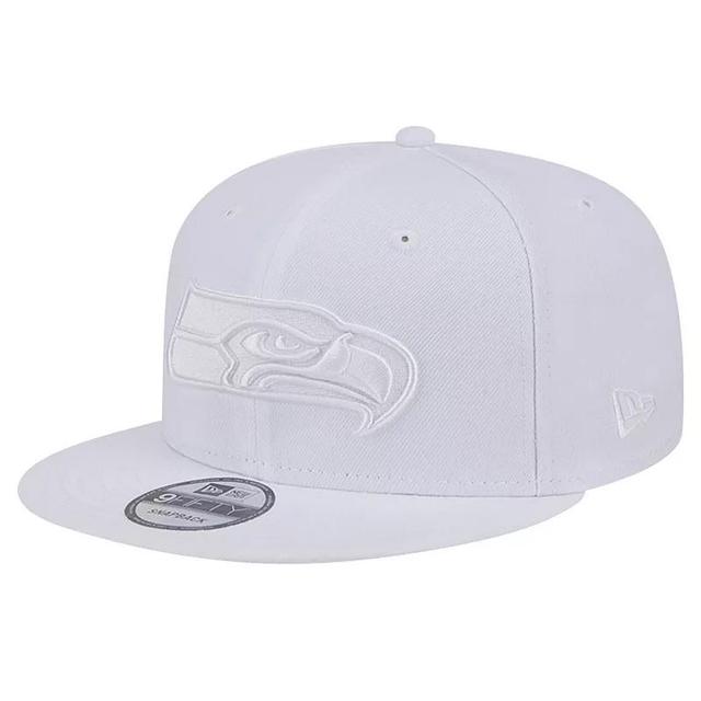 Mens New Era Seattle Seahawks Main White 9FIFTY Snapback Hat Product Image