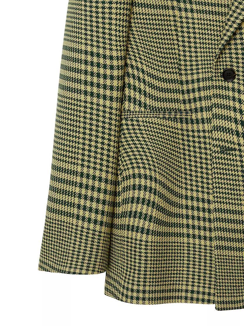 Check Wool Double-Breasted Blazer Product Image