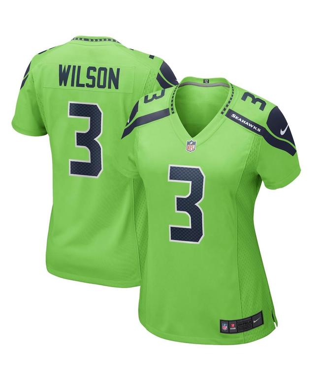 Womens Russell Wilson Neon Green Seattle Seahawks Alternate Game Jersey - Neon Green Product Image