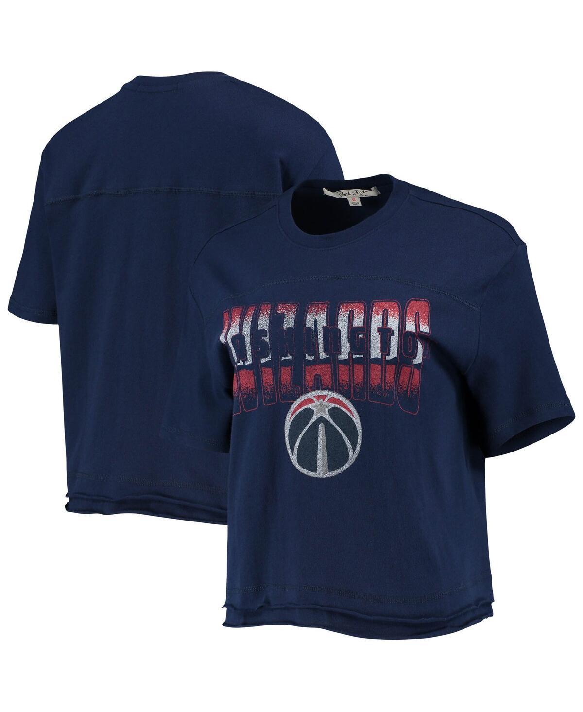 Womens Navy Washington Wizards Gradient Crop Top product image