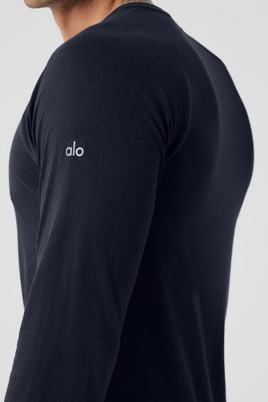 Alo Yoga | Triumph Long Sleeve T-Shirt Blue Product Image