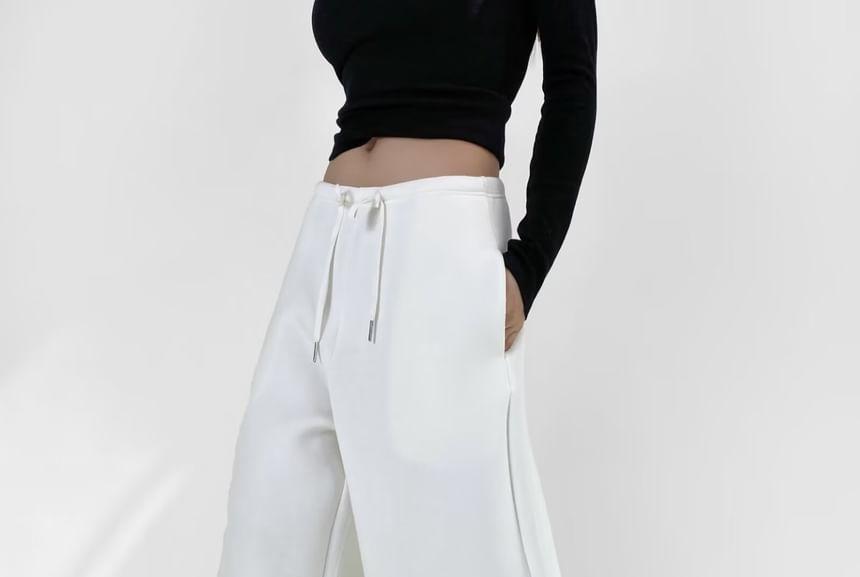 Mid Rise Plain Sweatpants Product Image