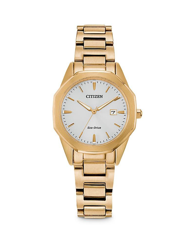 Citizen Eco-Drive Womens Corso Gold Tone Stainless Steel Watch - EW2582-59A Product Image