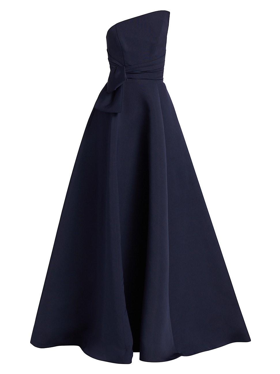 Womens Asymmetrical Strapless Gown Product Image