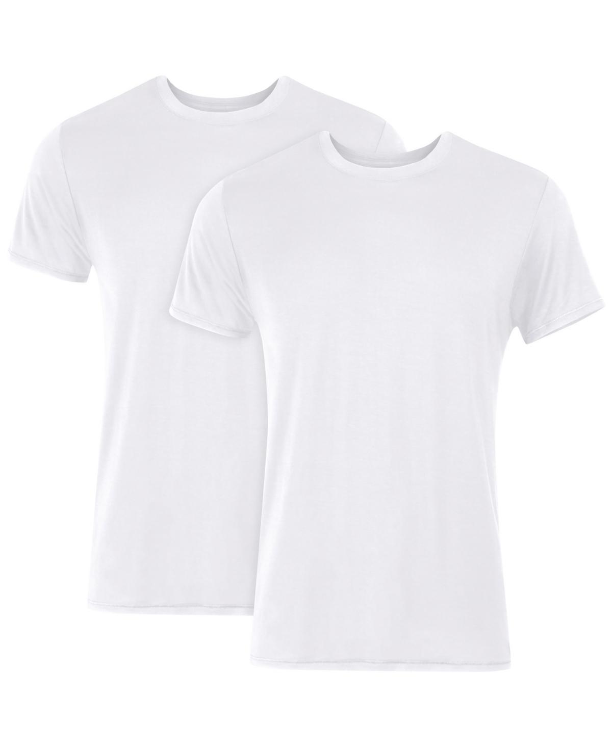 Hanes Originals Ultimate Mens SuperSoft Crewneck Undershirt, White, 2-Pack 2XL Product Image