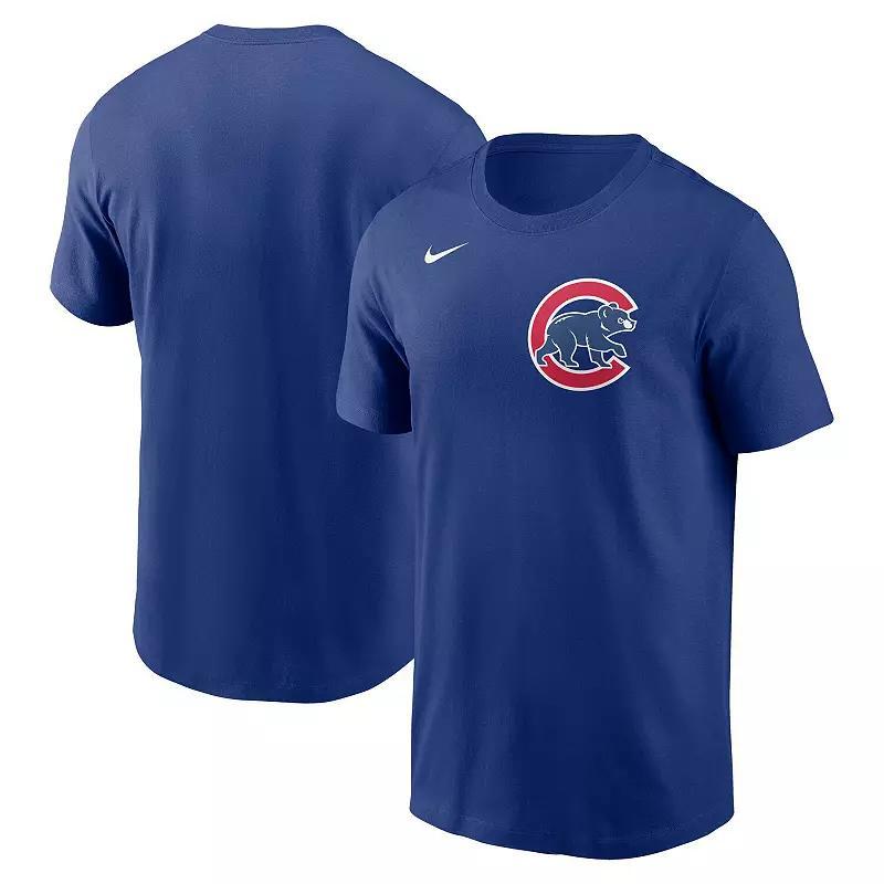 Mens Nike Royal Chicago Cubs Fuse Wordmark T-Shirt Product Image