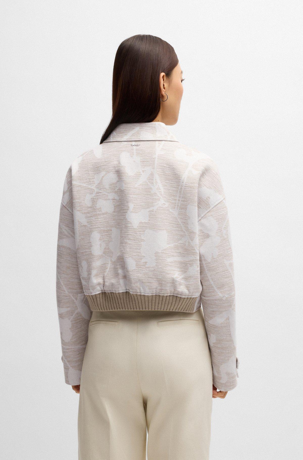 Relaxed-fit blazer with floral structure Product Image