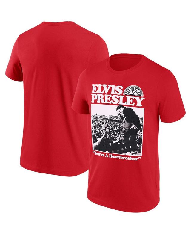 Philcos Mens Elvis Presley Red Sun Records T-Shirt Product Image