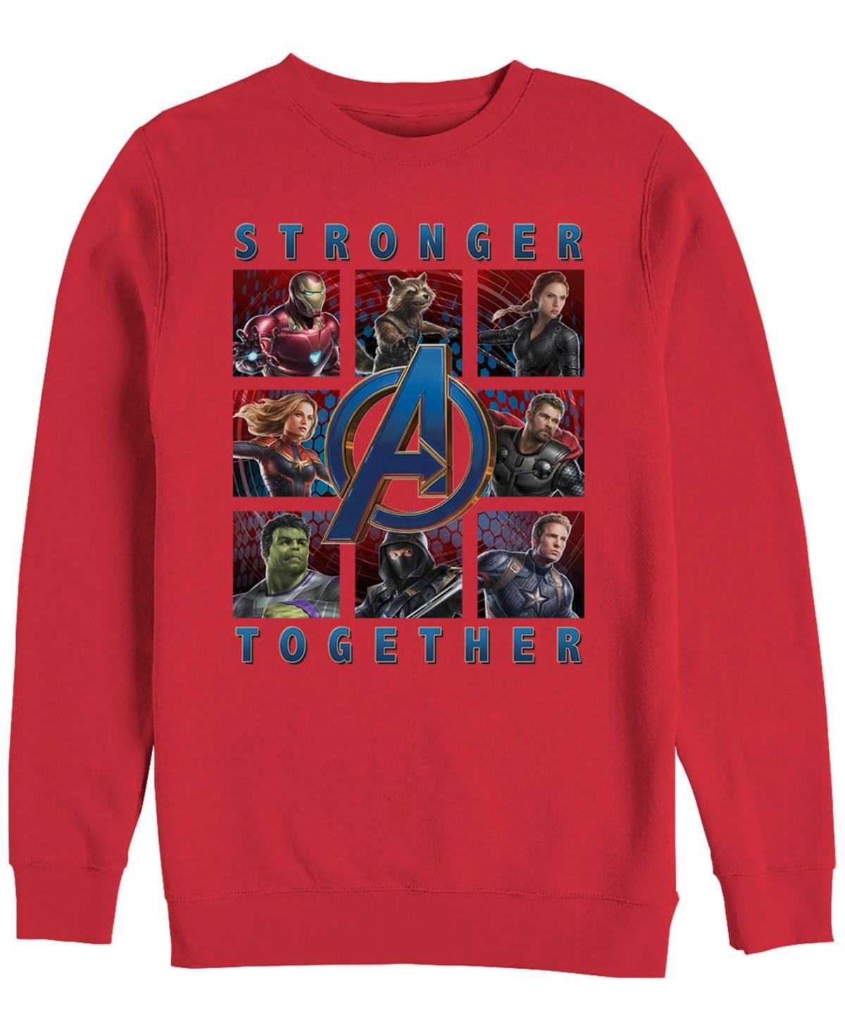 Marvel Mens Avengers Endgame Stronger Together Boxes, Crewneck Fleece Product Image