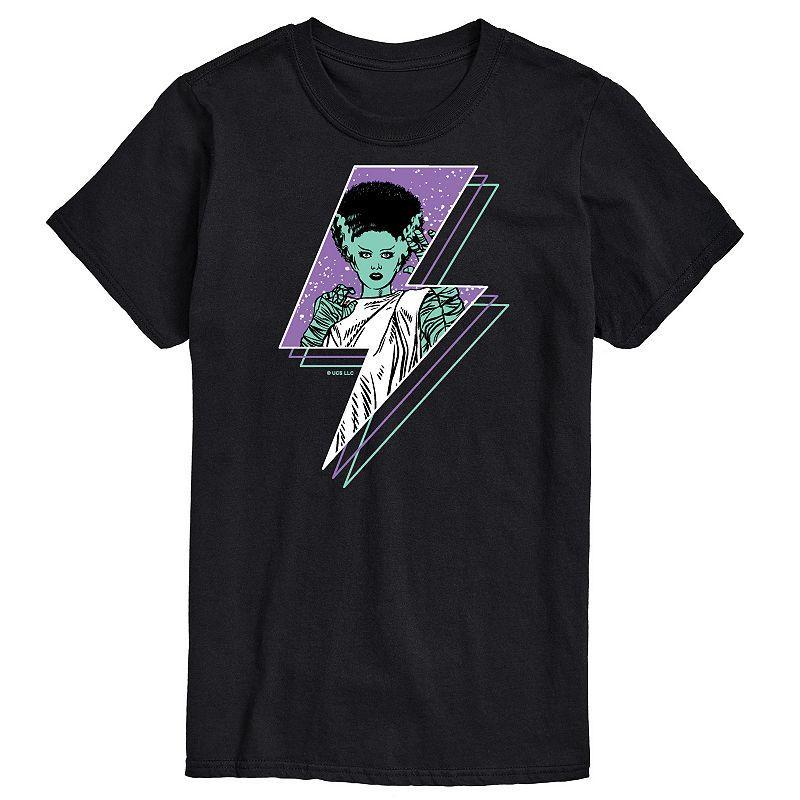 Big & Tall Universal Monsters Bride Lightning Bolt Graphic Tee, Mens Blue Product Image