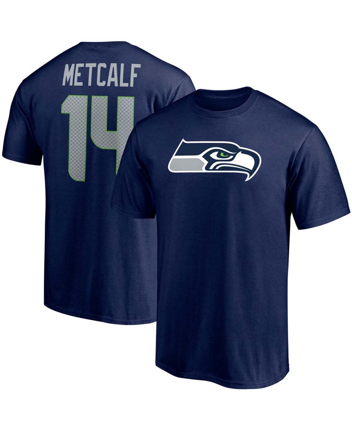 Mens Fanatics Branded DK Metcalf College Seattle Seahawks Player Icon Name & Number T-Shirt Blue Product Image