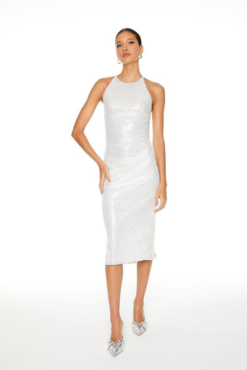 Sequin Crisscross Midi Dress | Forever 21 Product Image