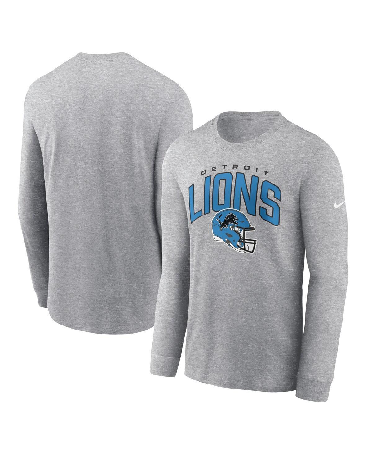 Nike Mens Heather Gray Detroit Lions Essential Long Sleeve T-Shirt Product Image