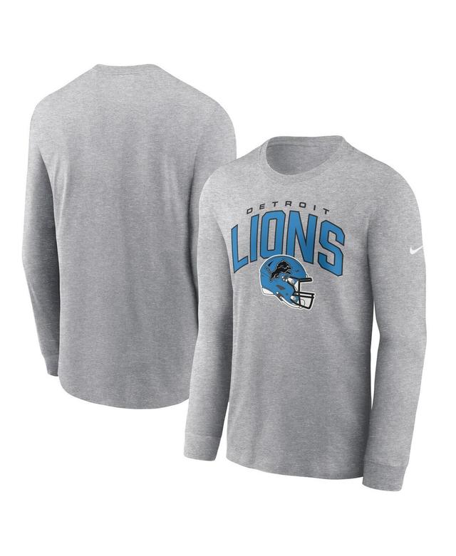 Nike Mens Heather Gray Detroit Lions Essential Long Sleeve T-Shirt Product Image