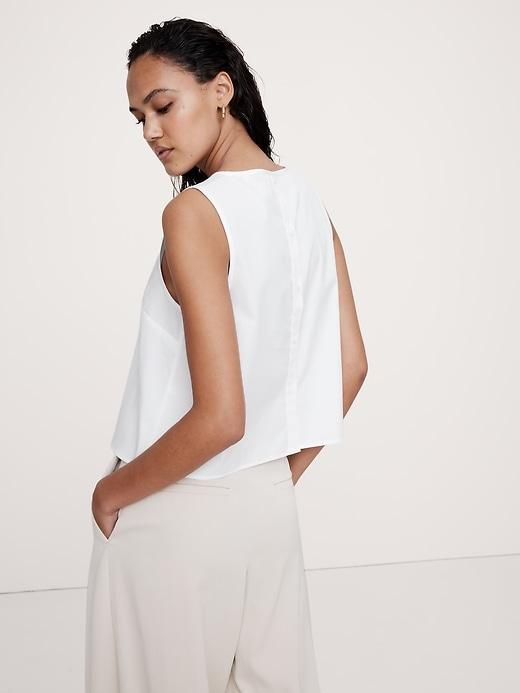 Poplin Cropped Tank Product Image