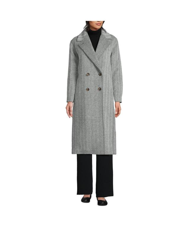 Lands End Womens Insulated Double Breasted Wool Coat Product Image