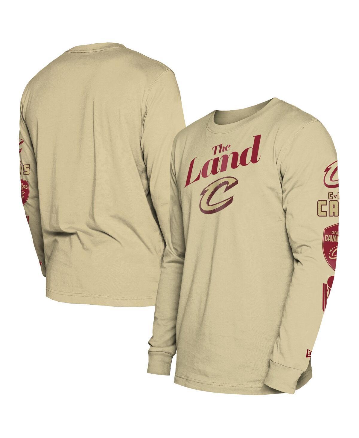 Mens New Era Tan Cleveland Cavaliers 2023/24 City Edition Long Sleeve T-shirt Product Image