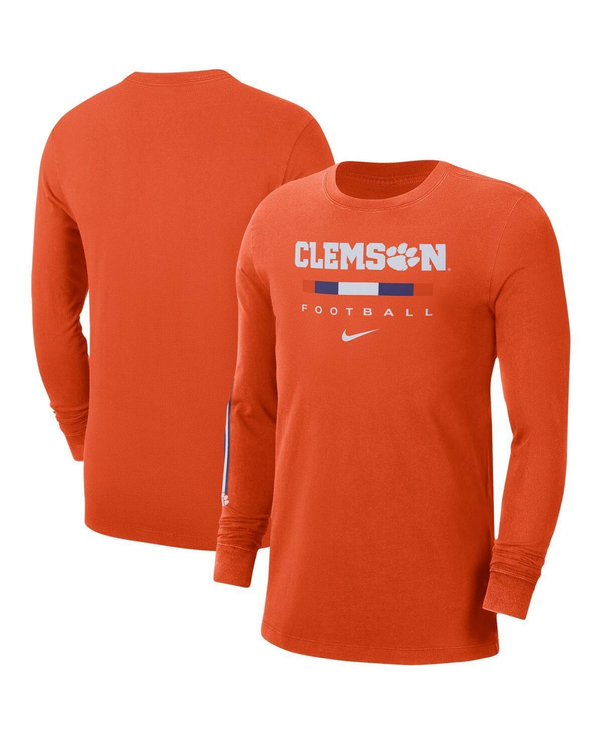 Mens Orange Clemson Tigers Word Long Sleeve T-shirt Product Image