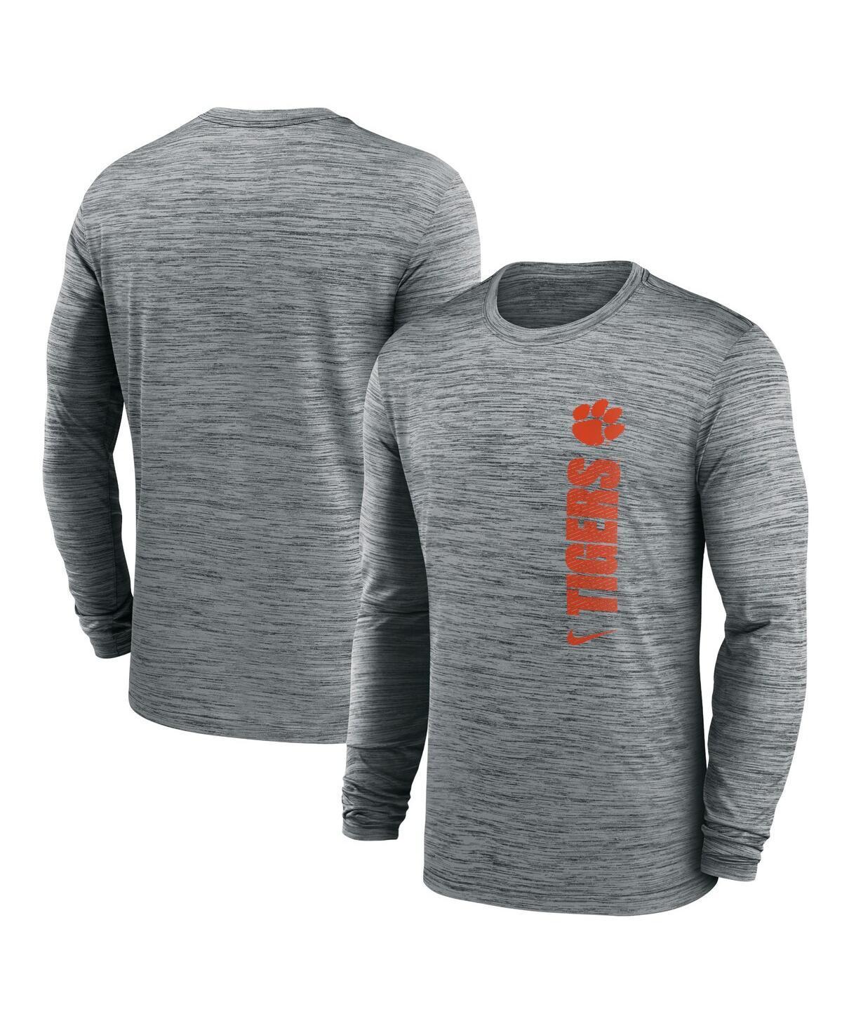 Mens Nike Heather Gray Georgia Bulldogs 2024 Sideline Velocity Performance Long Sleeve T-Shirt Product Image