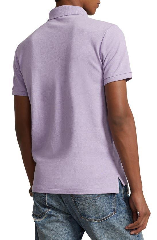 Cotton Mesh Custom Slim Fit Polo Shirt In Pastel Purple Heather Product Image