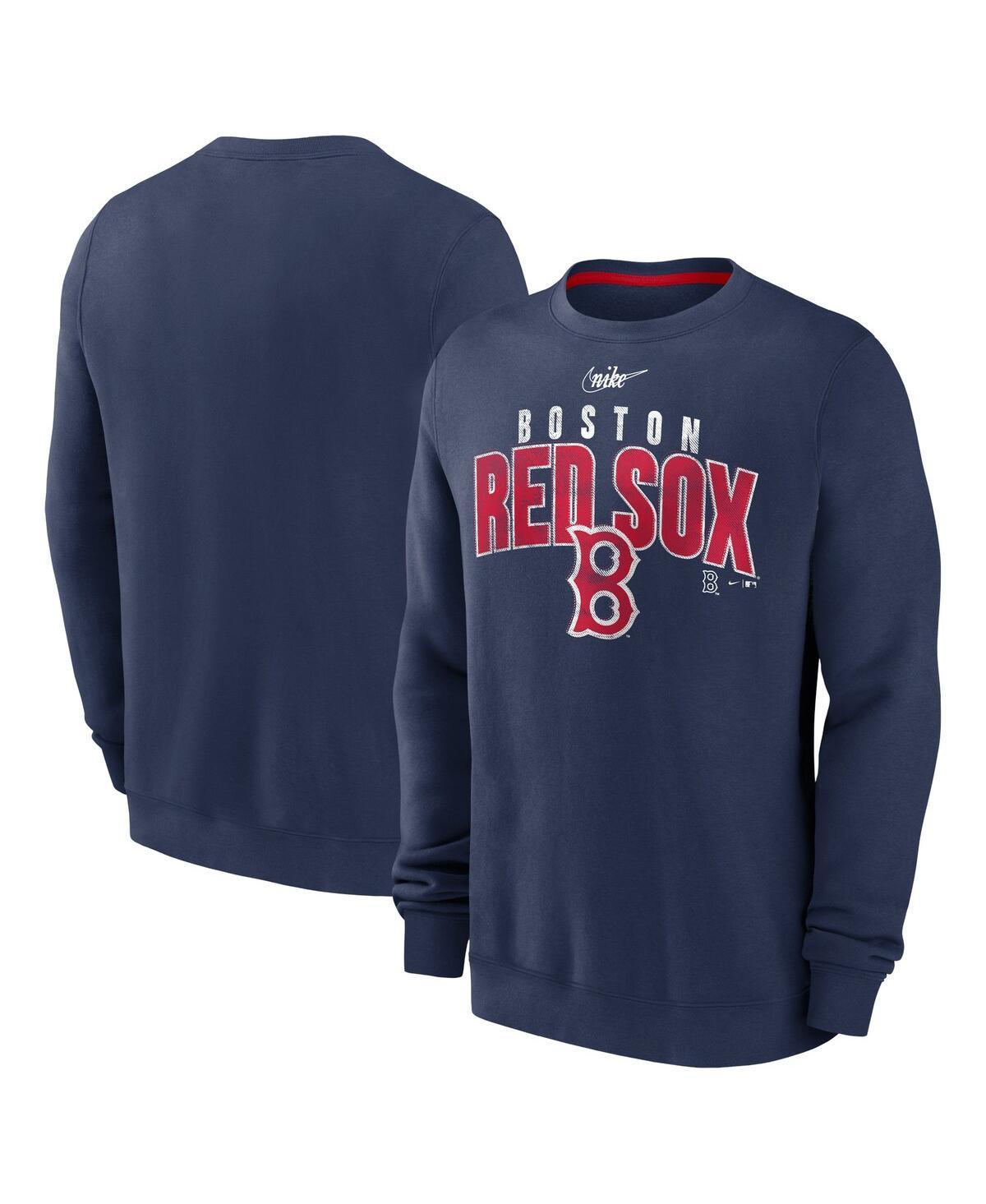 NIKE Men's  Navy Boston Red Sox Cooperstown Collection Team Shout Out Pullover Sweatshirt Product Image