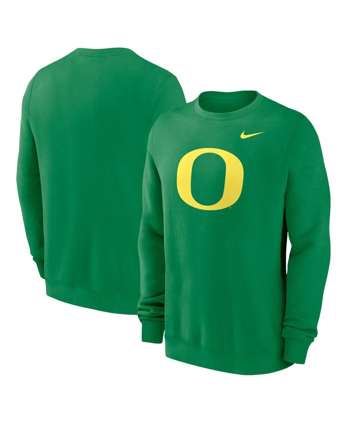 NIKE Men's Green Oregon Ducks Primetime Evergreen Fleece Pullover Sweatshirt Product Image