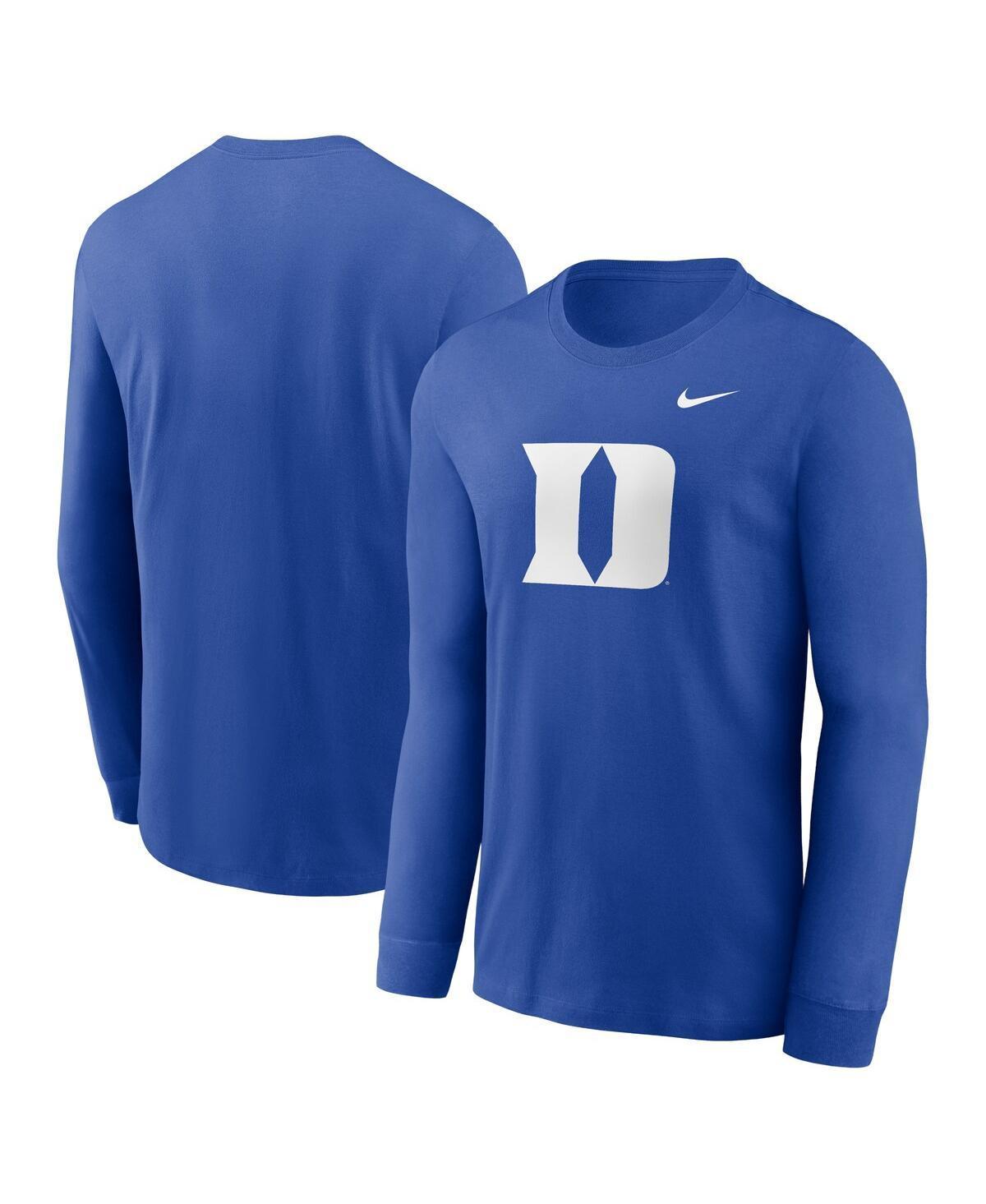 Nike Mens Royal Duke Blue Devils Primary Logo Long Sleeve T-Shirt Product Image