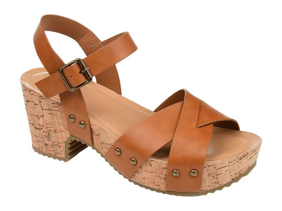 Journee Collection Valentina Womens Platform Sandals Product Image