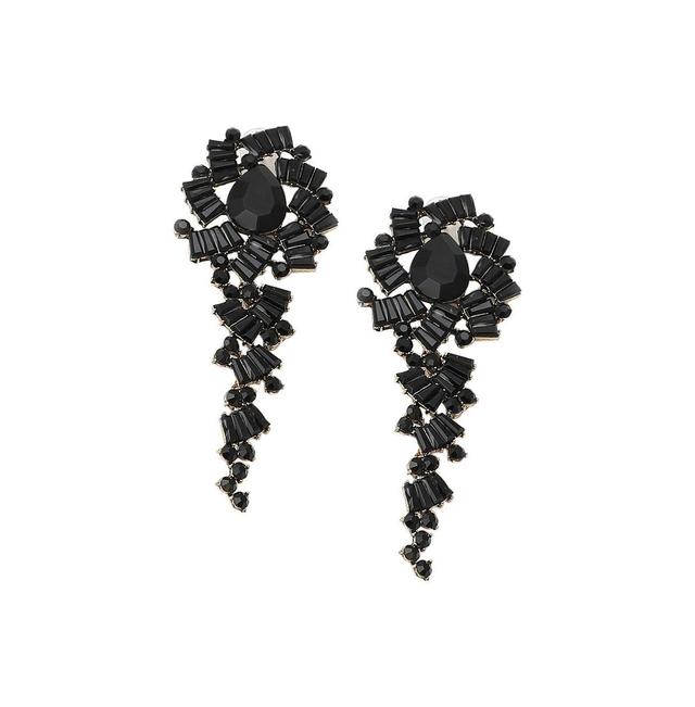 Sohi Womens Crystal Drop Earrings Product Image