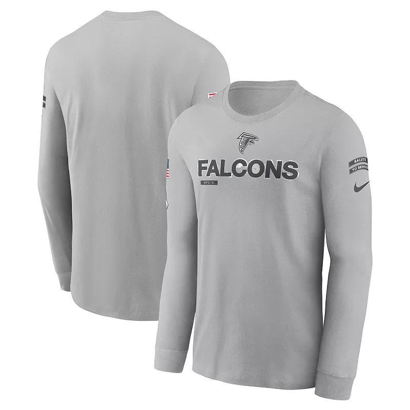 Mens Nike Gray Atlanta Falcons 2024 Salute To Service Long Sleeve T-Shirt Product Image