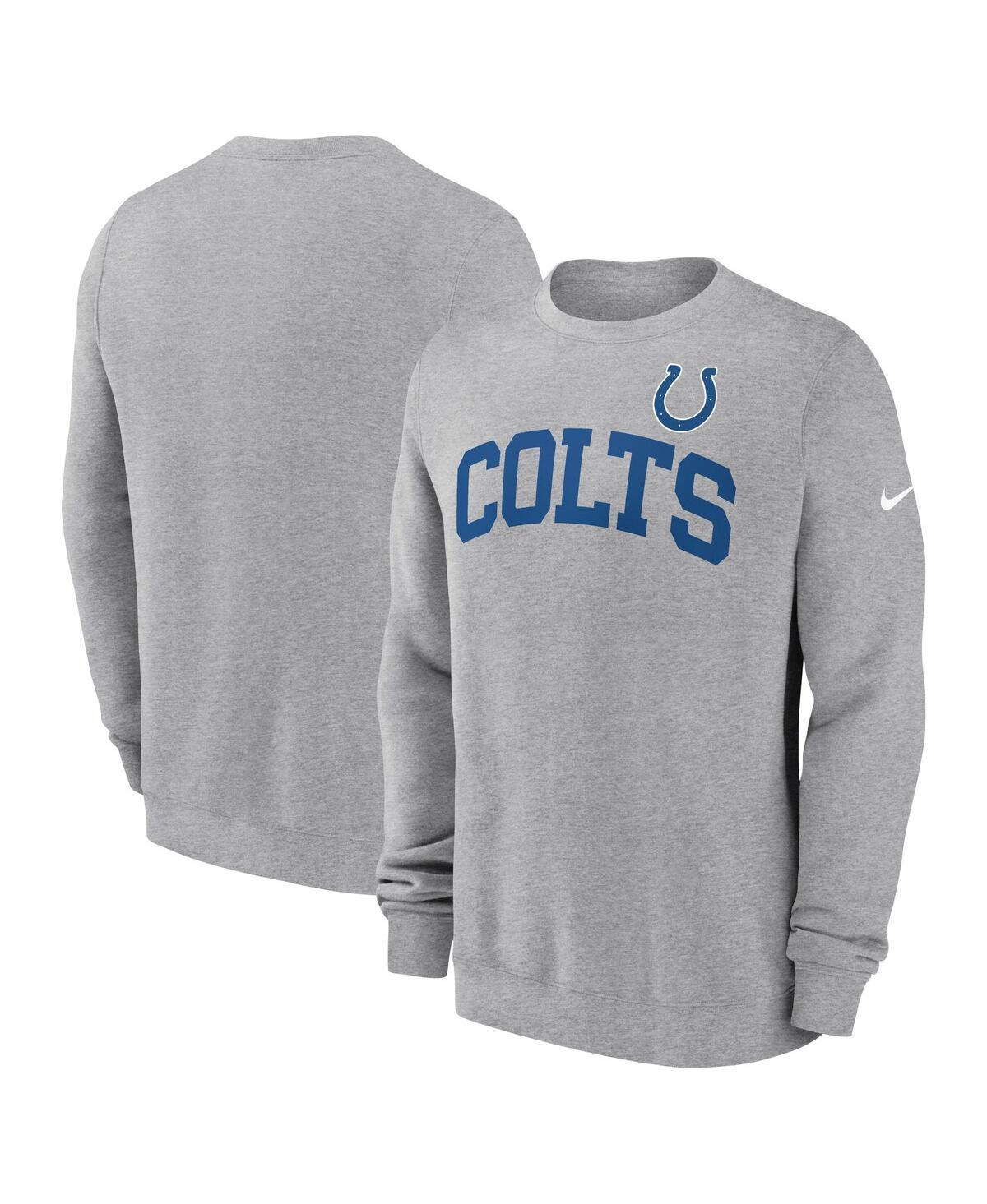 Nike Mens Heather Gray Indianapolis Colts Club Pullover Sweatshirt Product Image