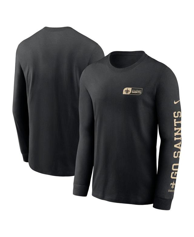 Nike Mens Black New Orleans Saints All Out Long Sleeve T-Shirt Product Image