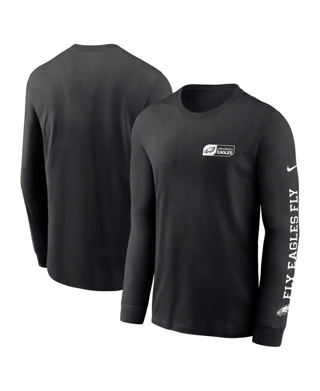 Nike Mens Black Philadelphia Eagles All Out Long Sleeve T-Shirt Product Image