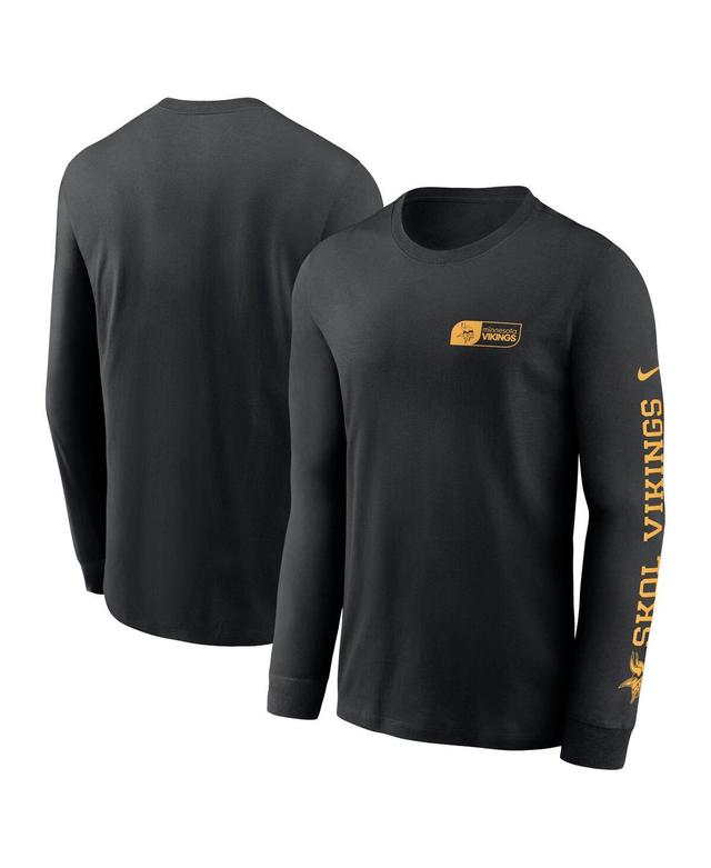 Nike Mens Black Minnesota Vikings All Out Long Sleeve T-Shirt Product Image