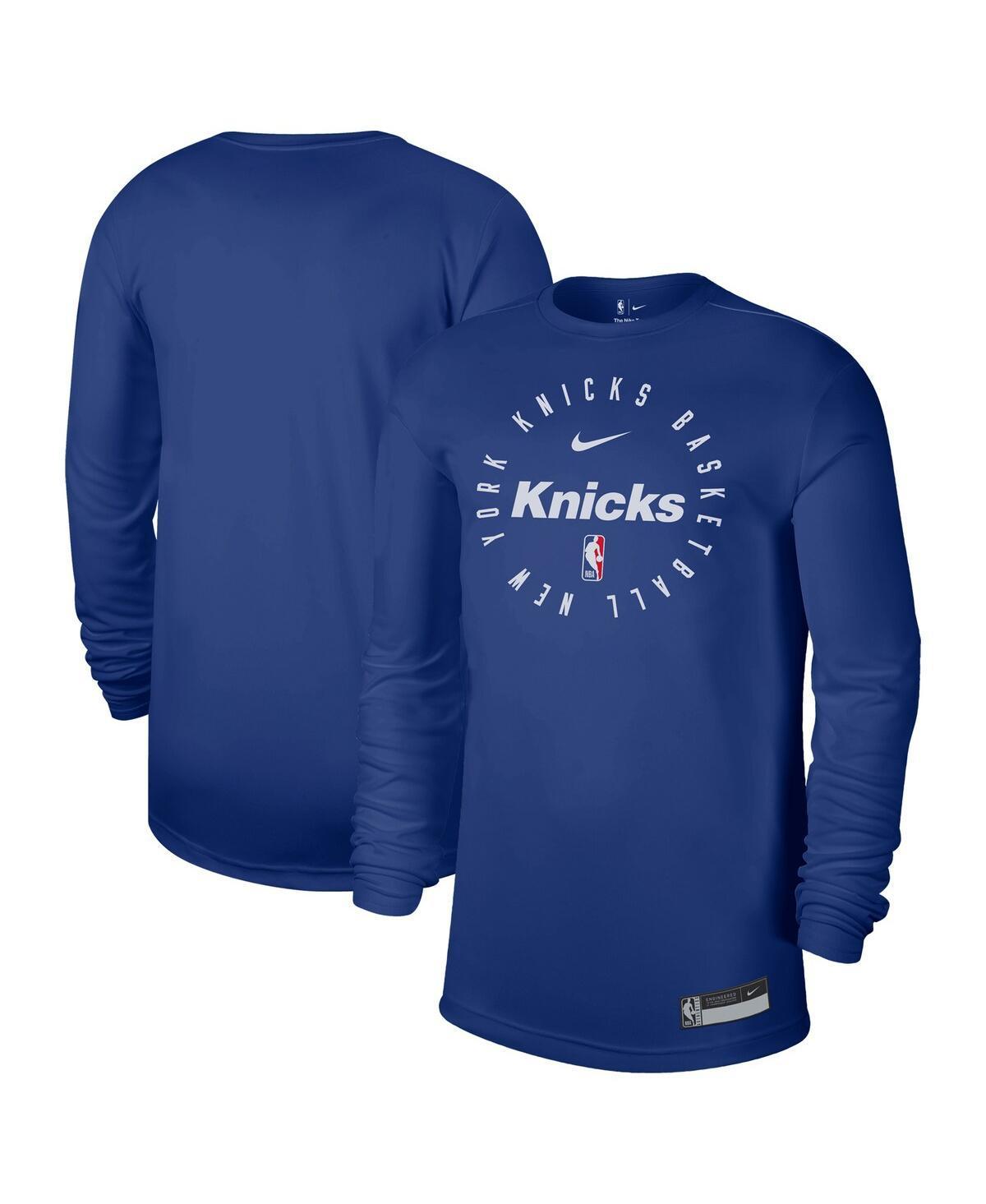 Nike Mens Blue New York Knicks 2024/25 Legend On-Court Practice Long Sleeve T-Shirt Product Image